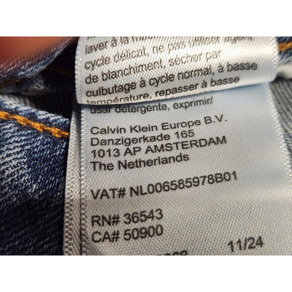 Calvin Klein Women's Straight Fit High Rise Vintage Blue Jeans Size 33 - Picture 12 of 15